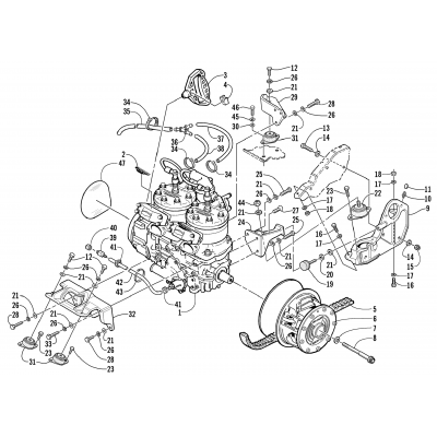 ENGINE AND RELATED PARTS