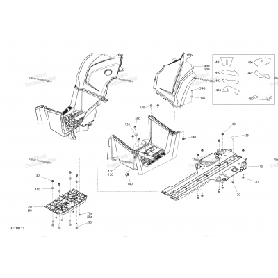 Body And Accessories 6X6 - 1000 Efi - Pure Magnesium - Middle