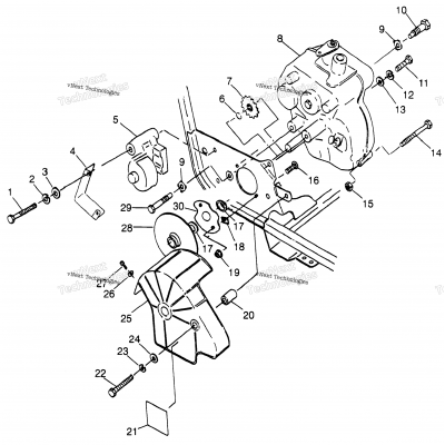 Gearcase/Brake Mounting Sport 400L & Trail Blazer W97ba25c