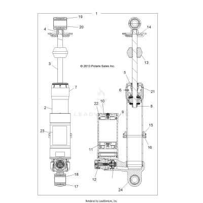 SUSPENSION, SHOCK, FRONT - A19SVS95CR/ER [49ATVSHOCKFRT7044135]