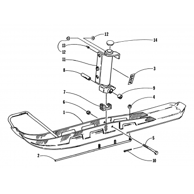 SKI AND SPINDLE ASSEMBLY