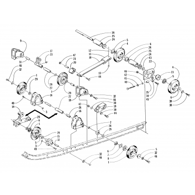 REAR SUSPENSION AXLE ASSEMBLY