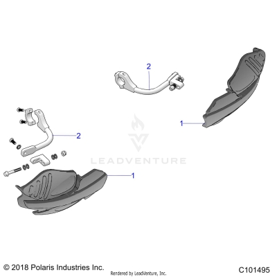 BODY, HANDGUARDS - A25SKE57CK/EK (C101495)