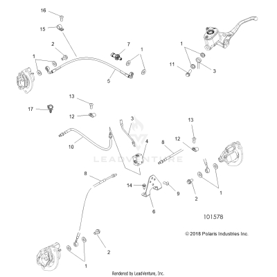 BRAKES, BRAKE LINES - A19SVA85BG (101578)