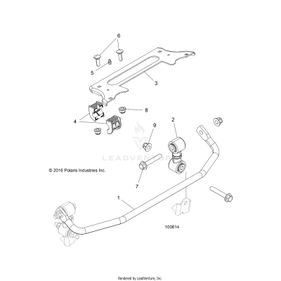 SUSPENSION, STABILIZER BAR, FRONT - A19DBA50A5 (100614)