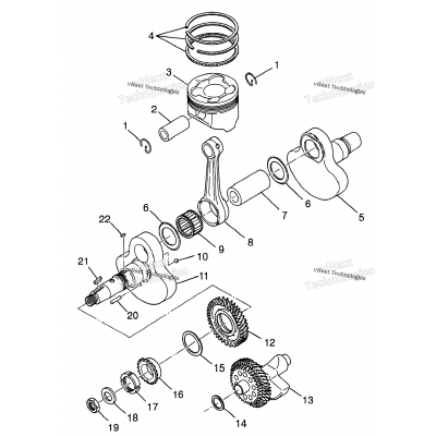 Crankshaft & Piston Magnum 6X6 & Swedish Magnum 6X6 S97ae42e