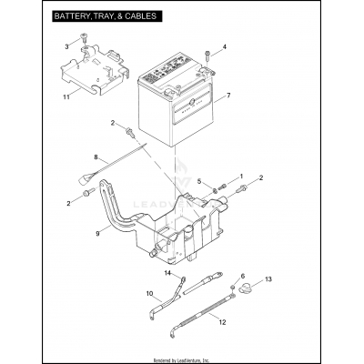 BATTERY, TRAY, & CABLES