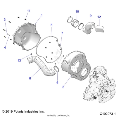 BODY, CLUTCH COVER - A25SLE95CF/FF/EF (C102073-1)