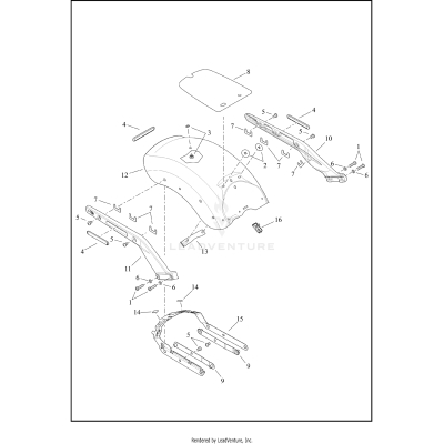 FENDERS AND SUPPORTS, REAR - FXBR
