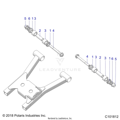 SUSPENSION, REAR A-ARM MOUNTING and BUSHINGS - A19SEA57F1/SEE57F1/SEE57F2 (C101812]