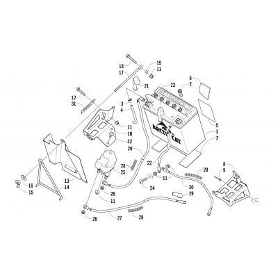 BATTERY AND TRAY ASSEMBLY