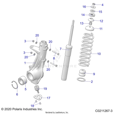 SUSPENSION, FRONT STRUT - A25SEE57P2/P4 (C0211267-3)