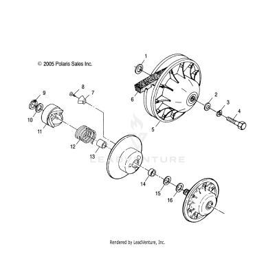 DRIVEN CLUTCH - A06CD32AA/AB/AC (4999201699920169B13)