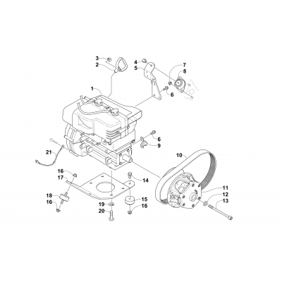 ENGINE AND RELATED PARTS