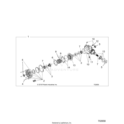 DRIVE TRAIN, FRONT GEARCASE (FROM 1/5/2019) - R19RRE99AV/BV/A1/B1/A9/B9/AP/BP/AJ/BJ/AD/BD (702658)