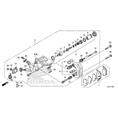 REAR BRAKE CALIPER