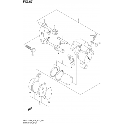 FRONT CALIPER (DR-Z125LL4 E33)