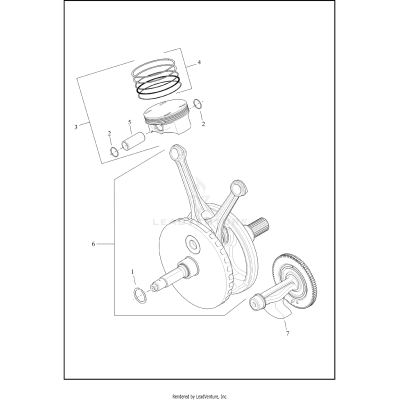 PISTONS AND FLYWHEEL ASSEMBLY - MILWAUKEE-EIGHT® 114 ENGINE