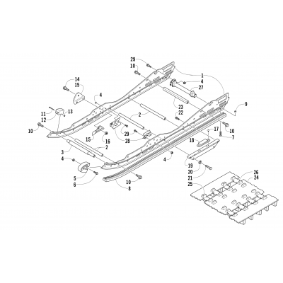 SLIDE RAIL AND TRACK ASSEMBLY