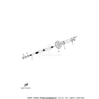 REAR WHEEL AXLE
