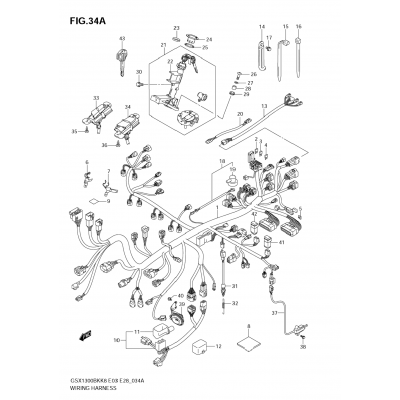 WIRING HARNESS (GSX1300BKAK8 E3/E28)