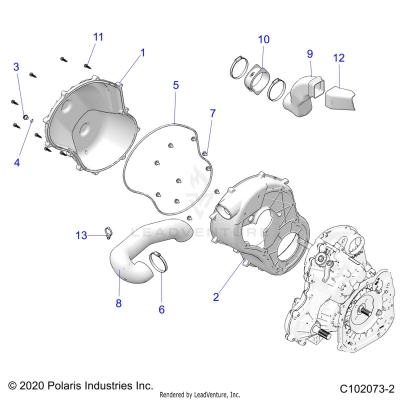 BODY, CLUTCH COVER - A25SVE95PG (C102073-2)
