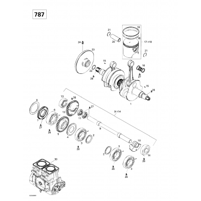 Crankshaft And Pistons (787)