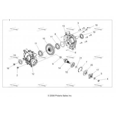 Drive Train, Rear Gearcase Internals (49Atvtransintl1332752)