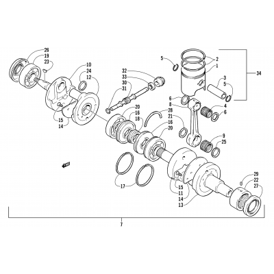 PISTON AND CRANKSHAFT