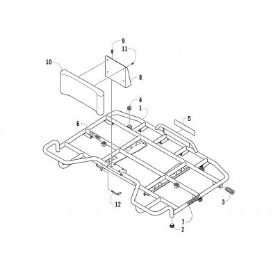 REAR RACK AND BACKREST ASSEMBLY