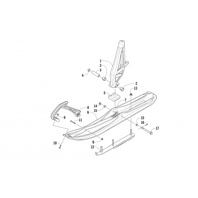 SKI AND SPINDLE ASSEMBLY [