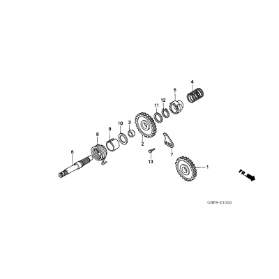 KICK STARTER SPINDLE