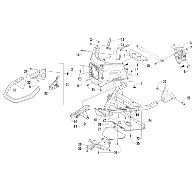 FRONT BUMPER AND FRAME ASSEMBLY