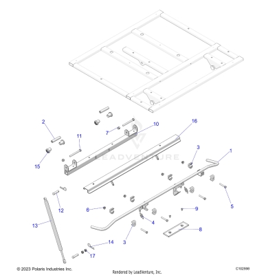 BODY, DUMP BOX LEVER and SHOCK MOUNTING - A25SKE57C1/CK/E1/EK (C102598)