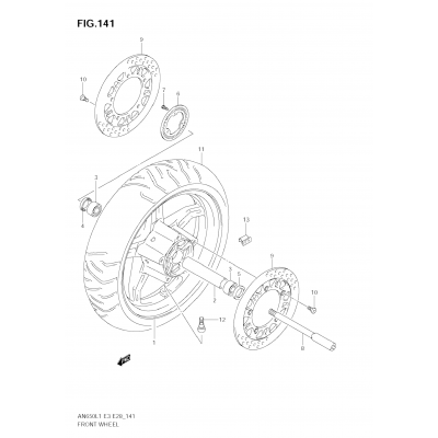 FRONT WHEEL (AN650A L1 E28)