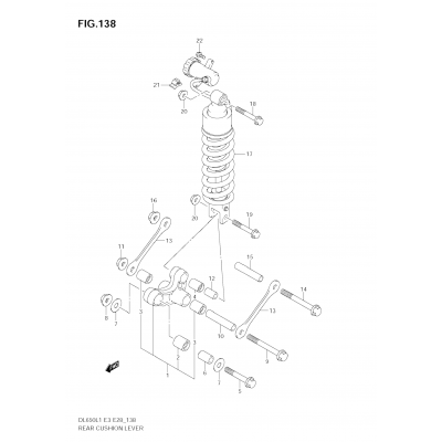 REAR CUSHION LEVER (DL650 L1 E33)