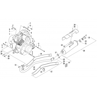 ENGINE AND EXHAUST