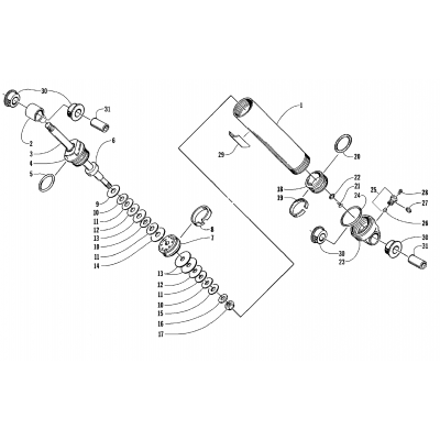 REAR SUSPENSION REAR ARM SHOCK ABSORBER