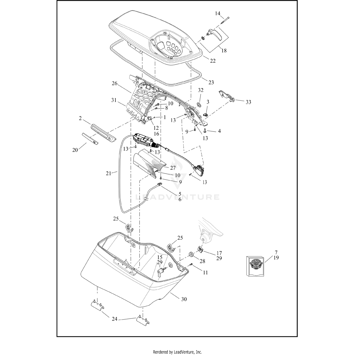 93100072 Harley Davidson - COVER,PROT/STOR,W/CVO LOGO,TOURING 