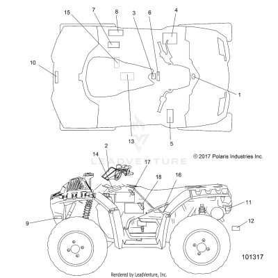 BODY, DECALS - A19SXN85A8 [101317]