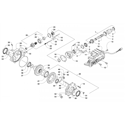 FRONT DRIVE GEARCASE ASSEMBLY