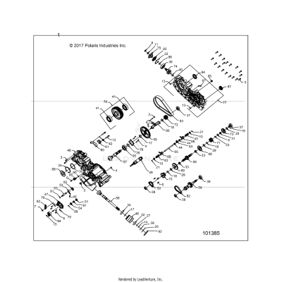 DRIVE TRAIN, MAIN GEARCASE - A25SKE57C1/CK/E1/EK (101385)
