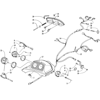 HEADLIGHT, INSTRUMENTS, AND WIRING ASSEMBLIES