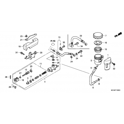 REAR BRAKE MASTER CYLINDER