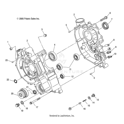 CRANKCASE - A06MH50AQ/AX/AY/AZ/AL/AT (4999201549920154C12)
