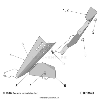 BODY, DEBRIS SHIELDS - A20SUE57D5 (C101849)