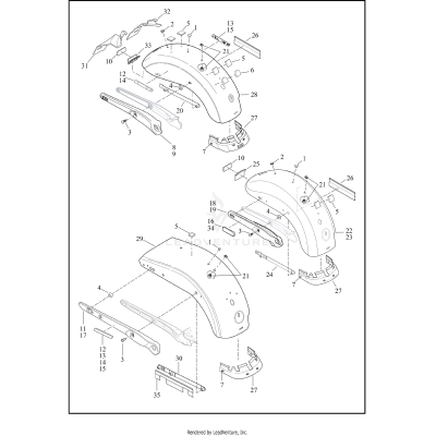 FENDERS, REAR - FXDB, FXDBP, FXDBB, FXDF & FXDWG