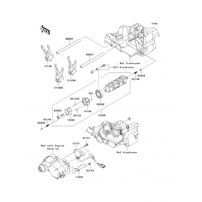 Gear Change Drum/Shift Fork(s)