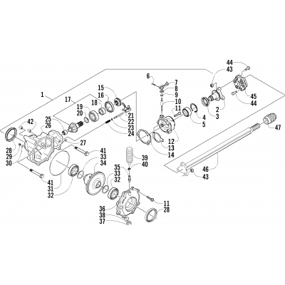 FRONT DRIVE GEARCASE ASSEMBLY