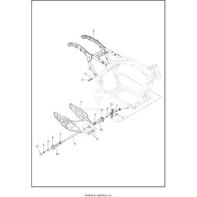 FRAME AND FORK, REAR